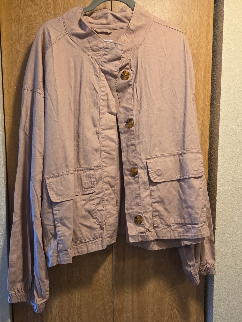 New Old Navy Khaki New Dawn Cropped Lightweight Jacket Size XXL